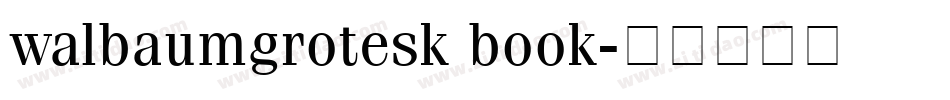 walbaumgrotesk book字体转换